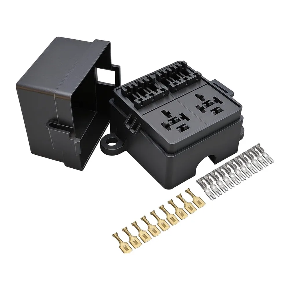 2/4/6-Way Relay And Fuse Box Control Switch Panel For Automotive And Marine Relay Fuse Block With Terminals Fuse Relay Holder