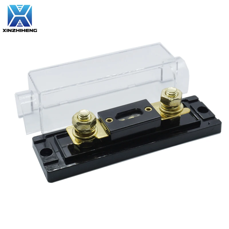 1Set ANL Car Fuse Box With AMP Fusible Fuse 60A 80A 100A 200A 300A 400A 500A Automotive Fuse Holders Bolt-on Installation Type