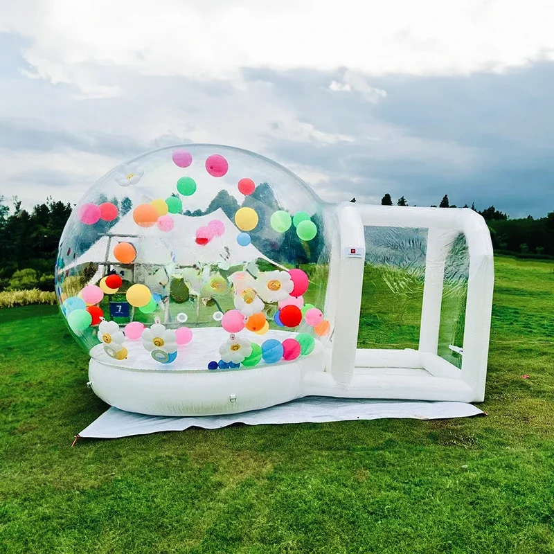 Inflatable bubble house PVC tent includes blower/protective carpet/PVC repair glue/air pump/colorful balloons/free shipping