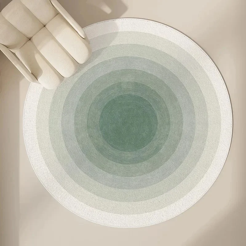 Minimalist Round Gradient Rug Modern Abstract Geometric Design Non Slip Carpet Perfect for Living Room/Bedroom Home Decoration