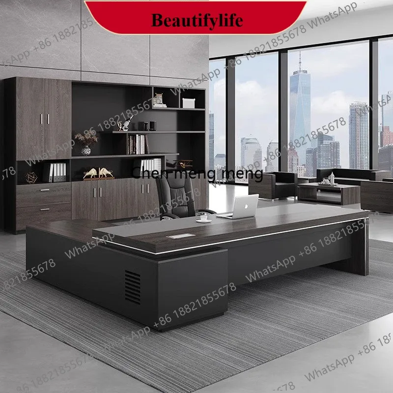 E153 Boss desk office desk and chair combination simple modern light luxury president manager supervisor desk