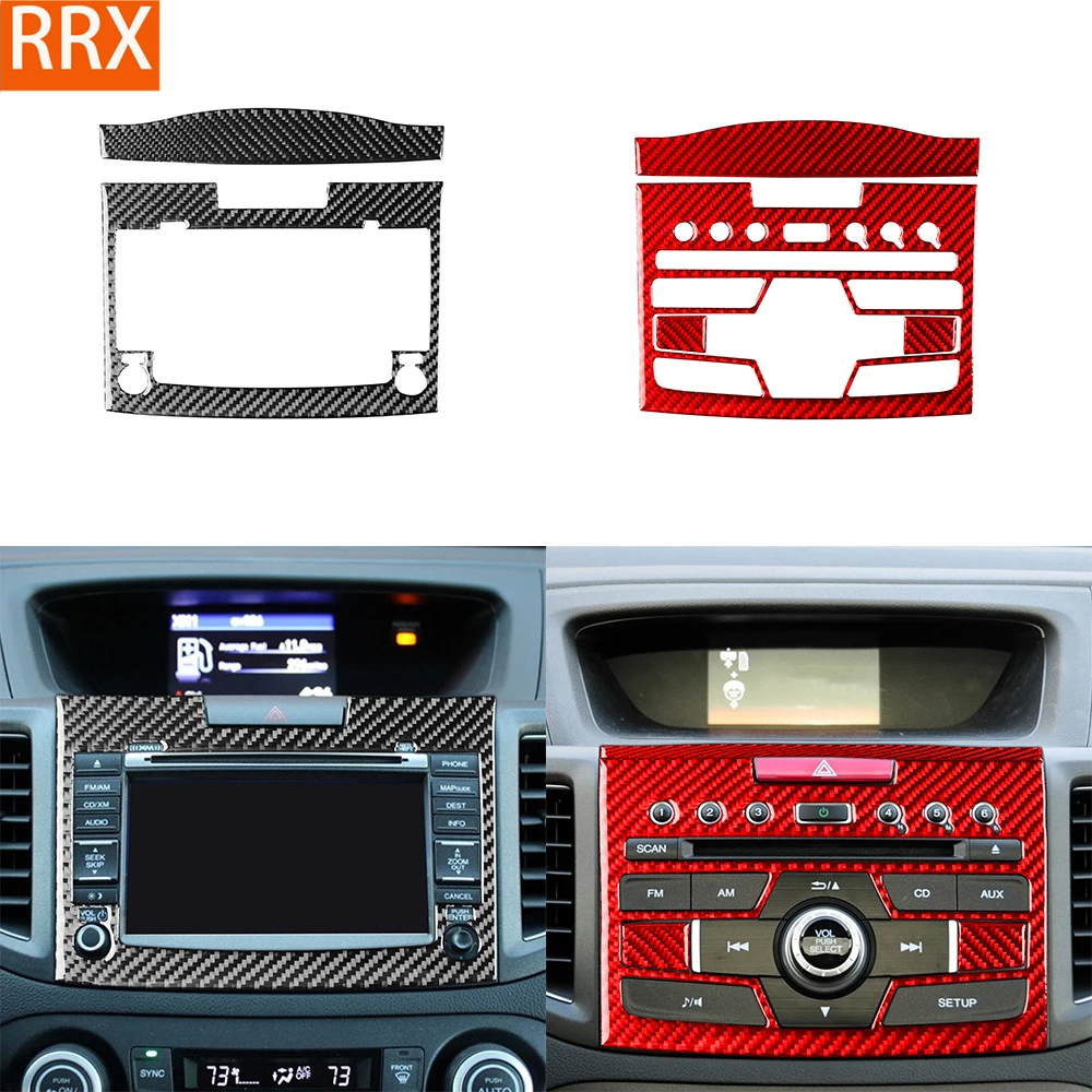 Für Honda CR-V CRV 2012-2016 Real Carbon Fiber Aufkleber Navigation radio control Panel Abdeckung Auto Zubehör innen dekorative
