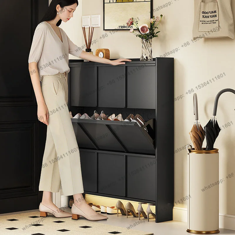 LD Designer Luxury Shoe Shelf Modern Vertical Slippers Wooden Display Organizer Shoe Cabinet Storage Zapatero Shoemakers