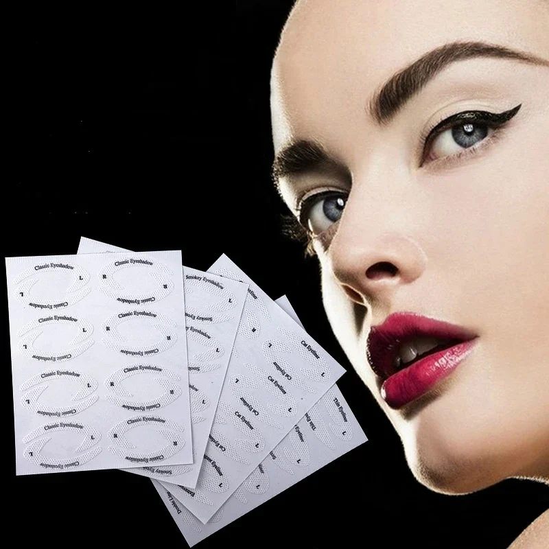 1 pz/set adesivi per sopracciglia pigri veloci modello di carta per sopracciglia Eyeliner stencil per ombretti guida per ausili tatuaggi strumento per il trucco regolabile