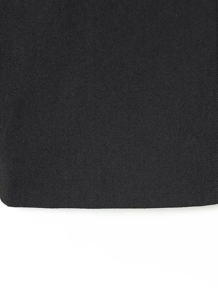 NLZGMSJ الوقوف طوق المرأة سترة معطف 2025 الخريف مزدوجة الصدر فضفاضة الإناث طويلة الأكمام سترة عالية الشارع معطف قصير غير رسمي #6