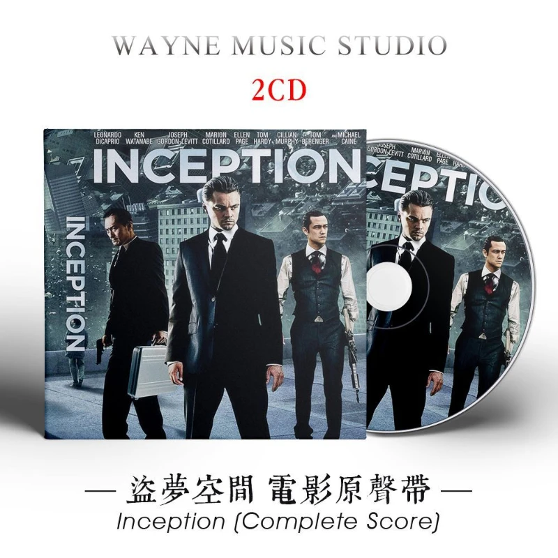 Movie Inception Hans Zimmer Music CD Greatest Hits OST Album 2pcs Music Record Cosplay Walkman Car Soundtracks Box Collection