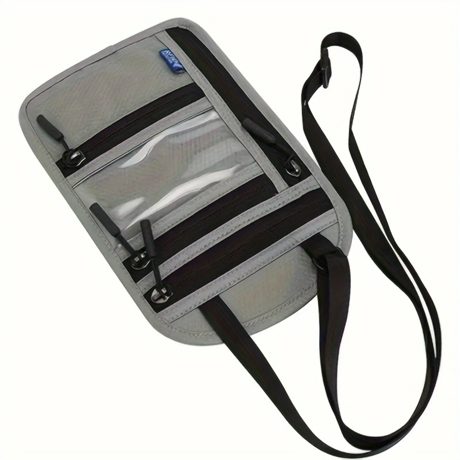 Secure Neck Travel Pouch - Stylish Hands-Free Passport Holder with Multiple Compartments for Outdoor Adventures