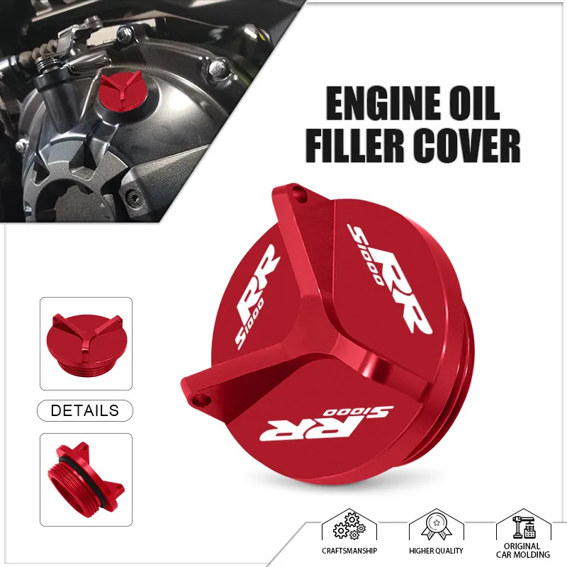

Engine Oil Filler Cap For S1000R S1000RR S1000XR M1000XR M1000RR M1000R Motorcycle CNC Engine Filler Plug Protection Cover
