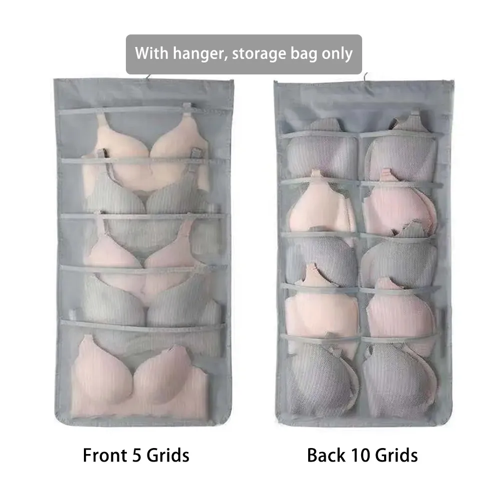 

Подвесная сумка для хранения бюстгальтеров и нижнего белья с 24 карманами и прозрачным дизайном для легкого доступа и организации