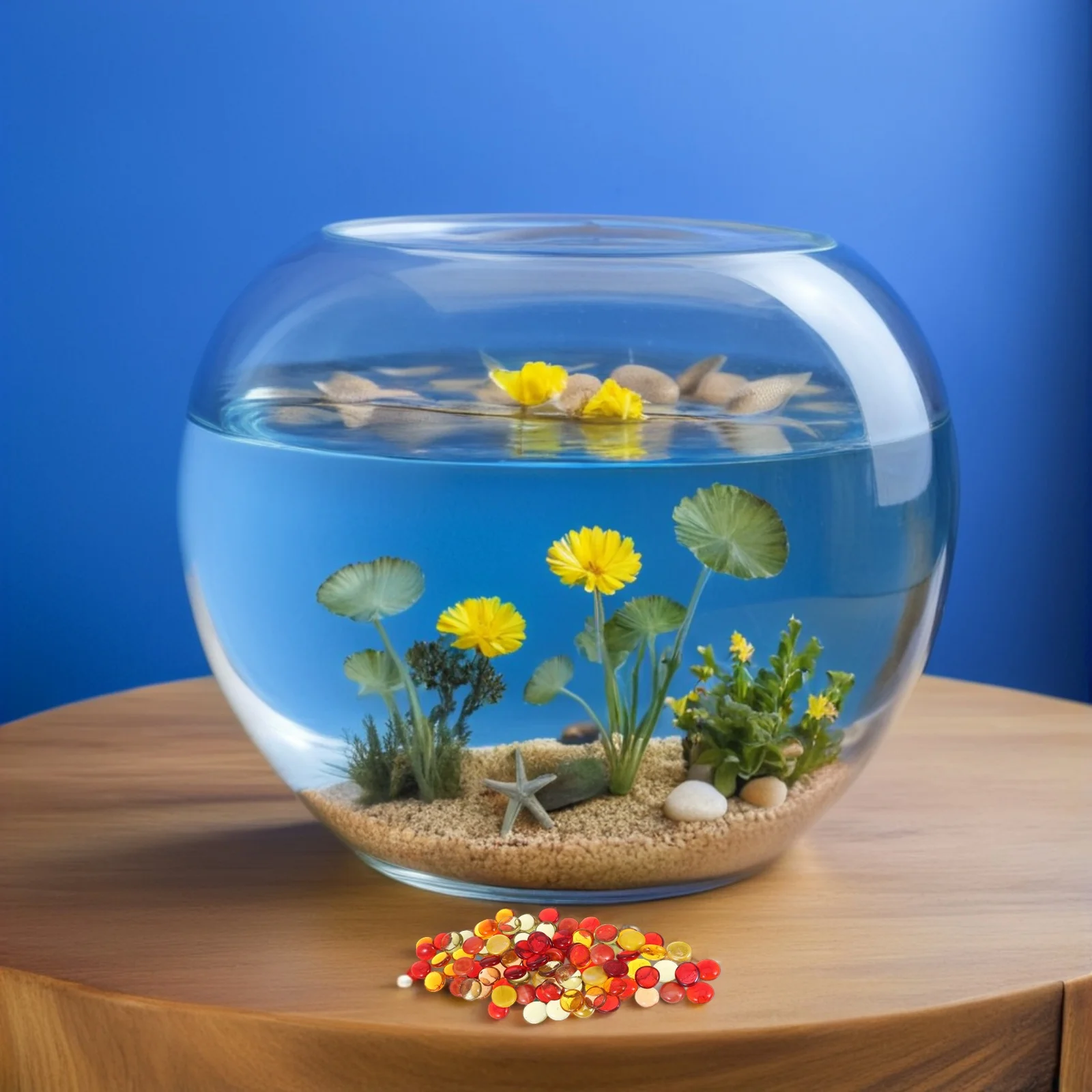 

1Set Decorative Pebbles Flat Glass Marbles for Aquarium Vase Craft Flat Bottom Glass Gems Fish Tank Gravel Landscaping Stones