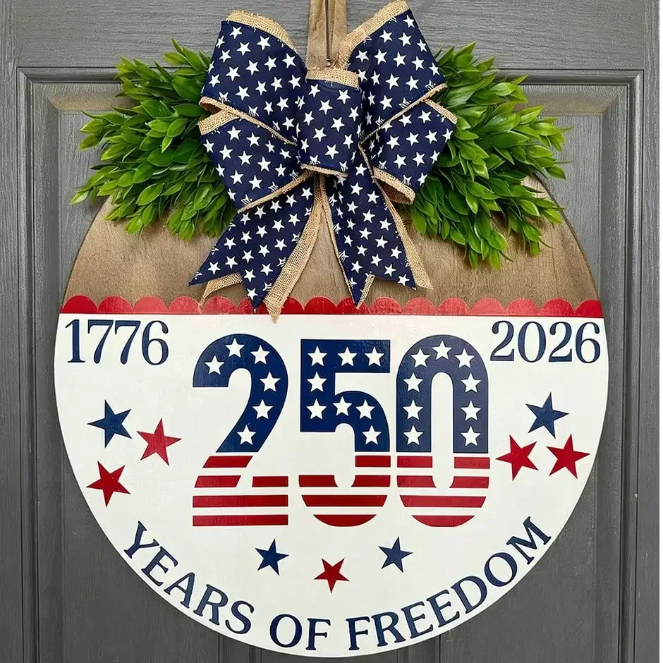 

2026 Independence Day, the perfect gift July 4th Independence Day Door Decorations, 250th Anniversary Of The United States Door Hangings | 250th Anniversary Of American Freedom | 250th Anniversary Circular Plaque | 1776-2026 | 250th Anniversary Decoratio