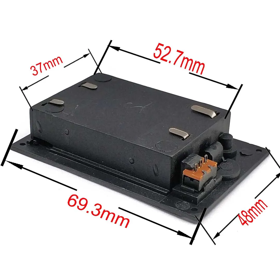 2x3x AAA Rechteckige Einbau-Batteriehalterung Aufbewahrungsbox mit Schalterabdeckung Batteriegehäuse aus Kunststoff Batterien nicht enthalten – Detail 8