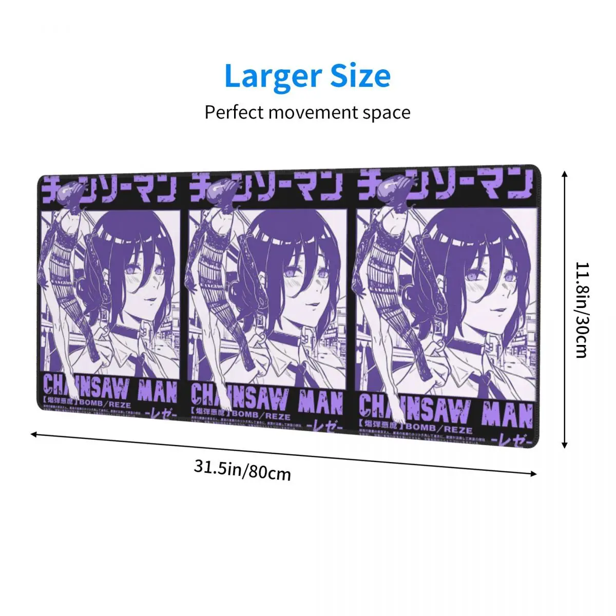 Large Mouse Pad Anime Chainsaw Man Reze Gamer PC Laptop Mats Keyboard Carpet Computer Gaming Office Accessories Desk Mat