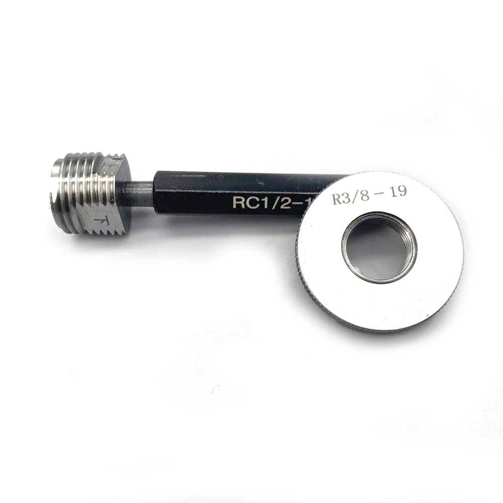 Tubo de mão direita anel calibrador fio R1/16 R1/8 R3/8 R1/4 R1/2 R3/4 R1 Pipe thread gages Plug RC1/8 RC1/4 RC3/4 RC3/8 RC1/2 RC1