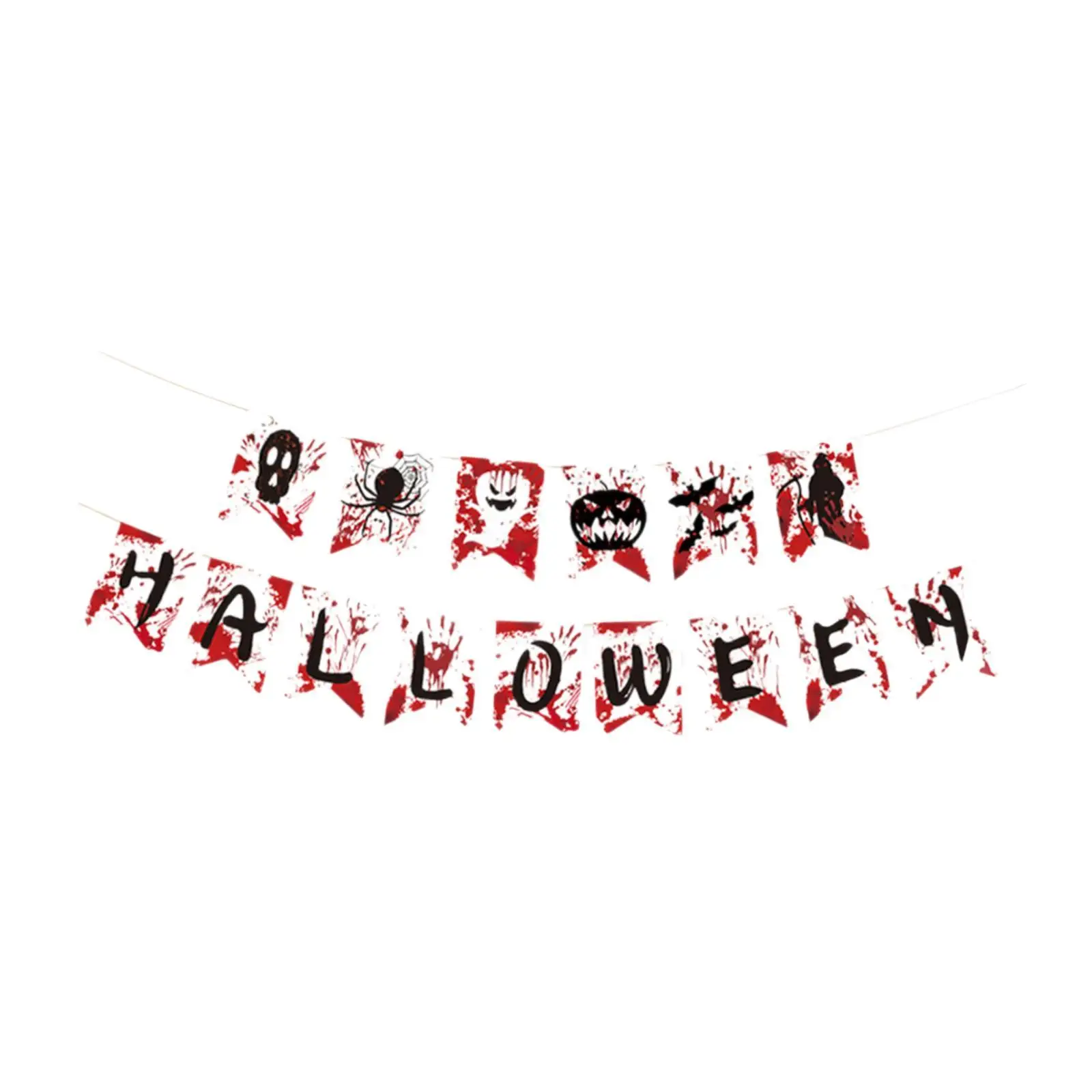 

Hanging Banner Garland Outside Home Decor Window Halloween Banner Decoration