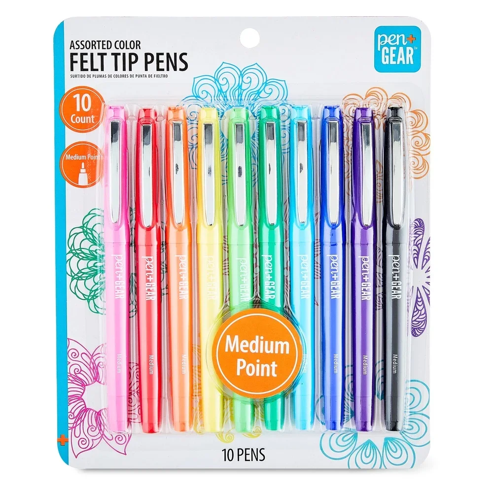 

Набор фломастеров с тонким наконечником, 10 штук, быстросохнущие, не размазываются, не проникают через лист, идеально подходят для оценок, приглашений, художественных проектов