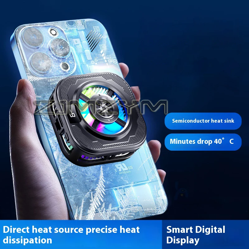 Mobile Game Cooler Magnetic/ Back-clip 2 in 1 Frozen Cooling Fan Semiconductor Radiator for Phone Universal