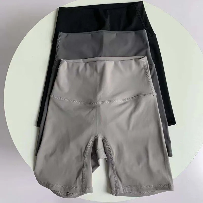 

Женские шорты для йоги с высокой талией, эффектом второй кожи, длиной 5/1, без неловких линий, быстросохнущие, для фитнеса