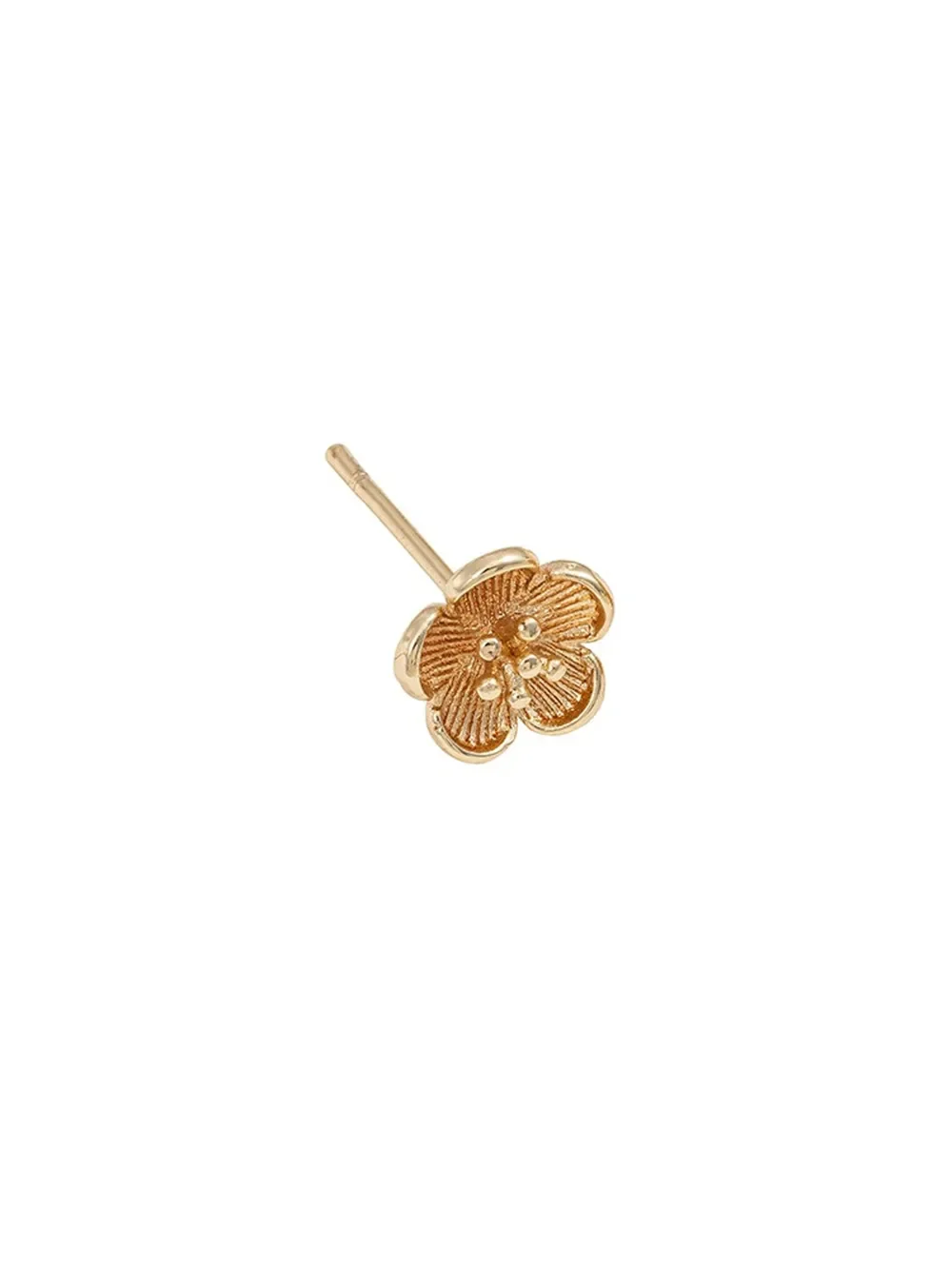 

14K Bag of Real Gold Color Six-petal Plum Earrings Small Flower Earrings Anti-allergy Simple Hand Diy Ear Accessories
