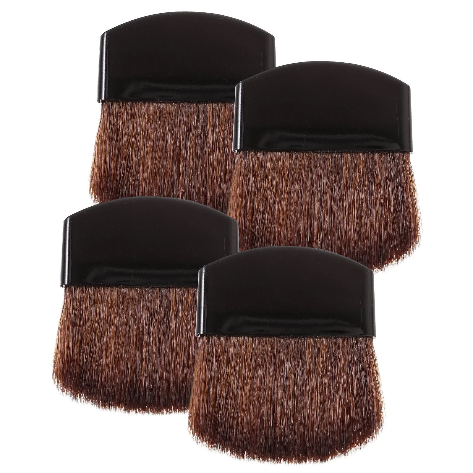 

4pcs Makeup Brush Black Handle Soft Bristles Small Size Blush Highlighter Cheeks Women Tools Portable