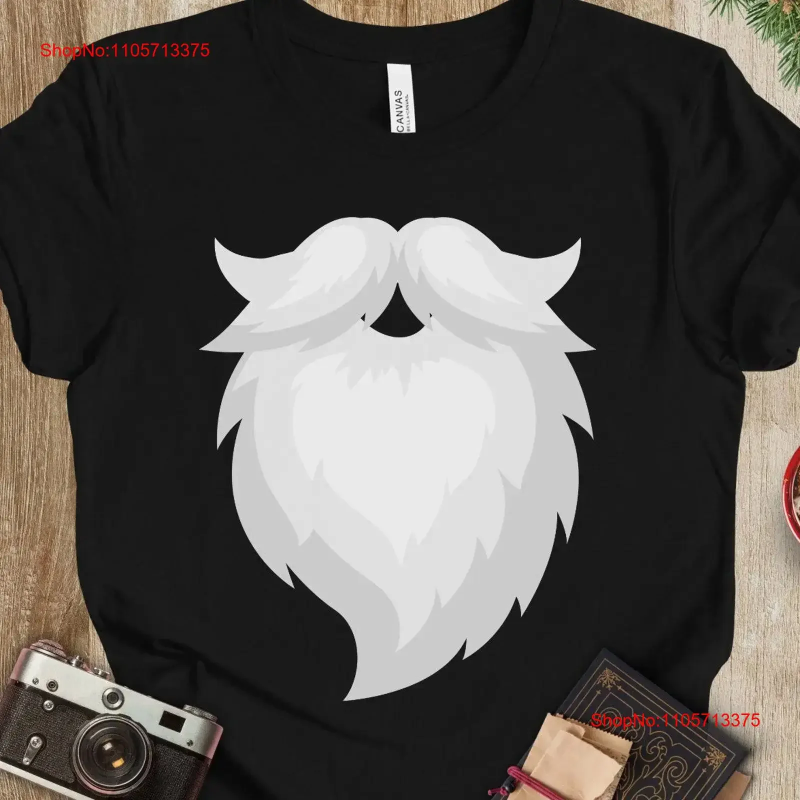 Santa Beard T Shirt Funny Christmas Couple Coordinated Matching Group Holiday Festive Seasonal Sarcastic and Bearded vintage