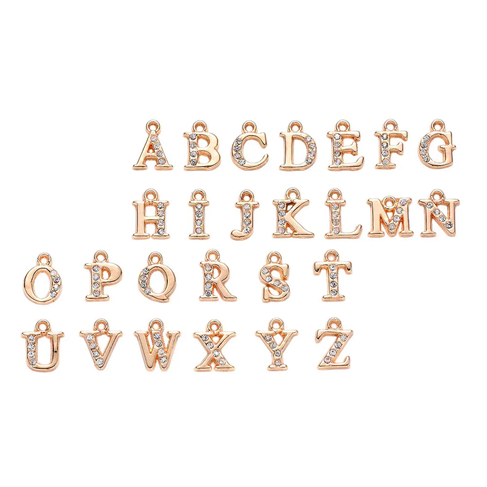 

26 Pcs Letter Pendant A-z Alphabet Letters Charms Decoration Exquisite for Bracelets Capital Dainty Making Decorate