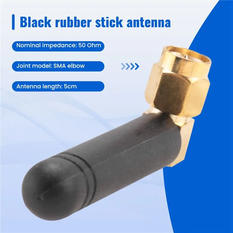 AEE8-1Pc 2.4Ghz Antenna 3.5Dbi WIFI Aerial Bluetooth Zigbee Module SMA Male Right Angle Wholesale Price Modem External Antenna