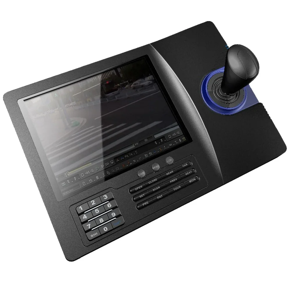 

8-дюймовый ЖК-контроллер PTZ с аналоговым управлением RS485, клавиатурой и дисплеем PELCO-D/PLCD для аналоговых поворотно-наклонных скоростных камер, пульт управления для систем видеонаблюдения