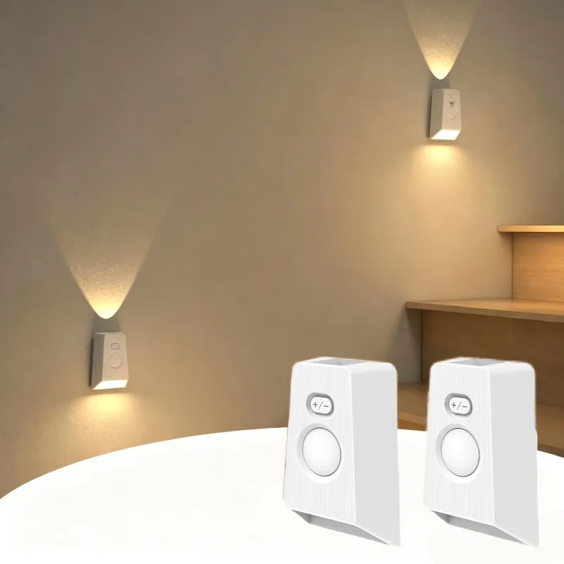 

Smart Human Motion-Sensing LED Wall Light USB Rechargeable Dimmable White Sleep Night Light for Bedroom Cabinets Corridors