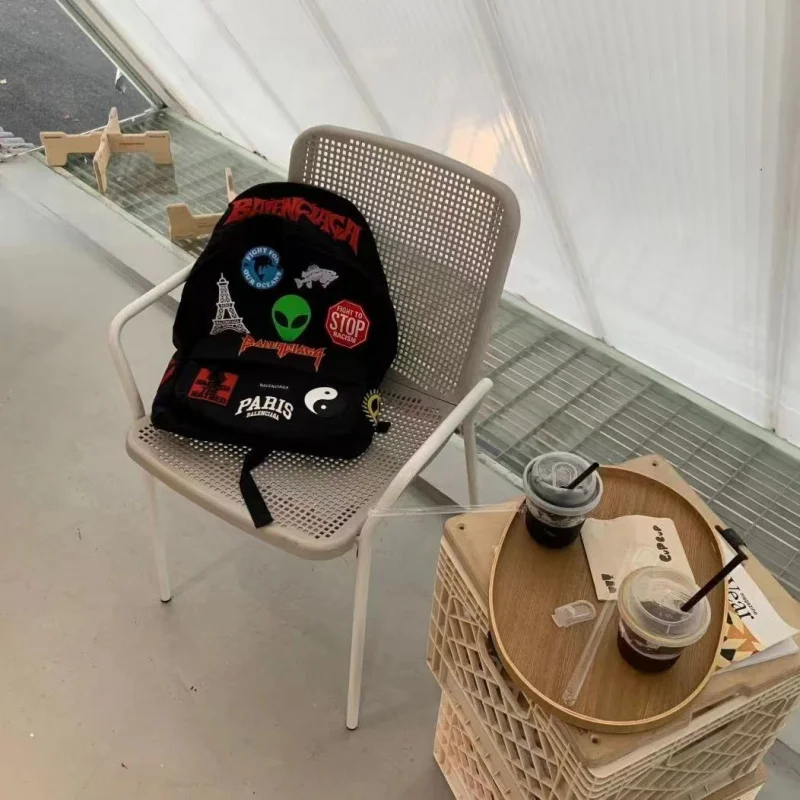 22SS Explorer Alien Logo Embroidery Graffiti Poster Backpack