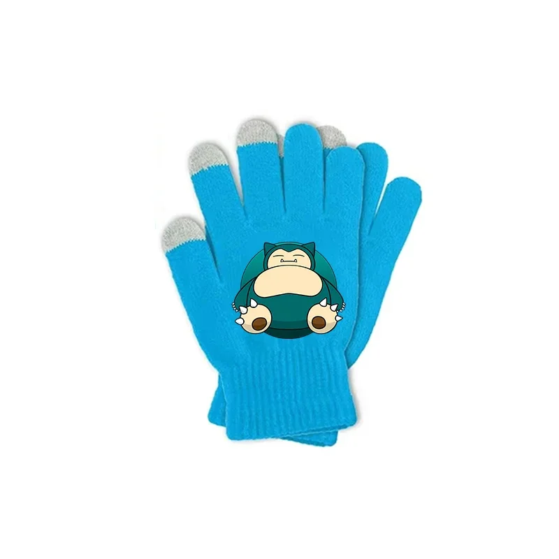 Girl Boy Gloves Print Finger Gloves Pok É Mon Fashion Men Winter Gloves Kid Outdoor Cycling Accessori Birthday Xmas Gift