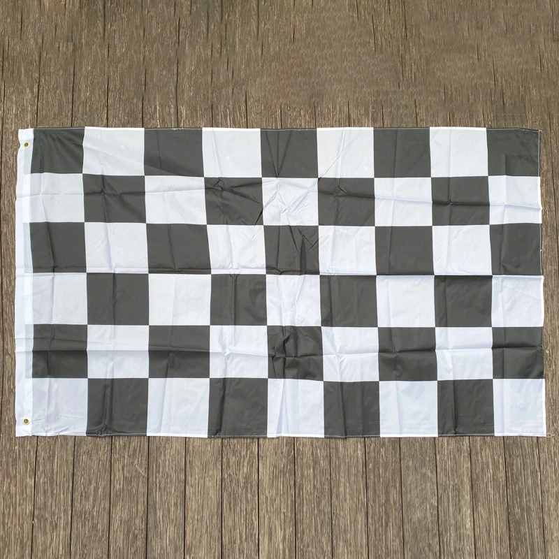 xvggdg  Black and White Plaid Banner 3*5ft Car Racing flag  Racing Checkered Flags Motorsport Racing Banner