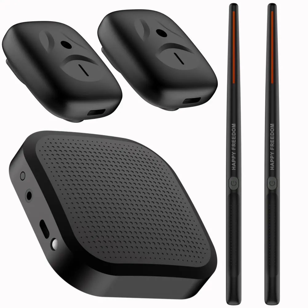 Baquetas de ar elétricas, tambor de ar portátil com baquetas, kit profissional de tambor de realidade virtual para iniciantes, crianças e adultos