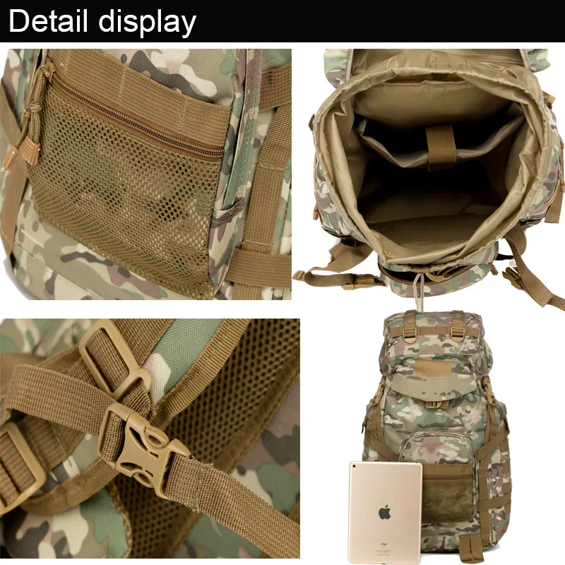 60L Russian EMR Camouflage Bag Camping Mountaineering Rucksack Travel Cycling Tactical Attack Backpack Hiking Bags