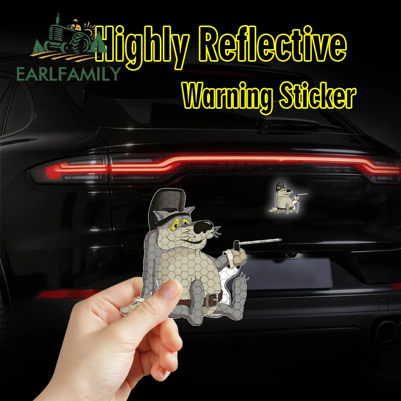 

EARLFAMILY 13cm For Cartoon Welder Cat Fine Decal DIY Car Reflective Stickers Welding Mask Waterproof For JDM SUV RV Decoration