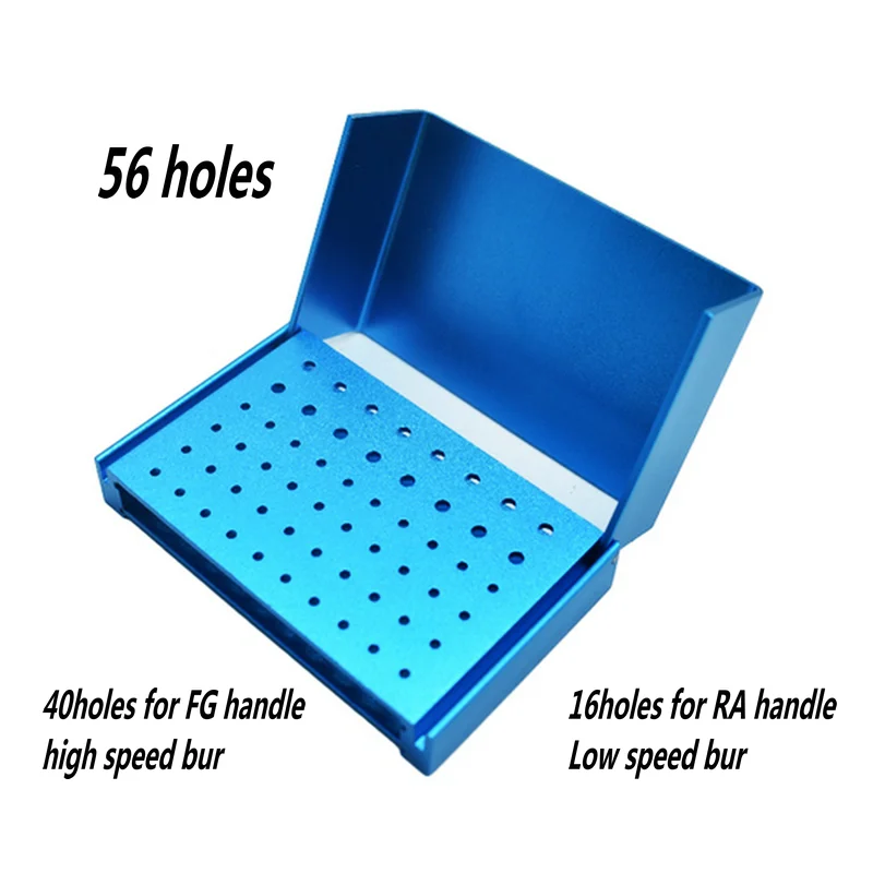 Dental 56 Hole Endo Box Cleaning Stand Autoclave High Temperature Sterilizable For High/Low speed dental burs