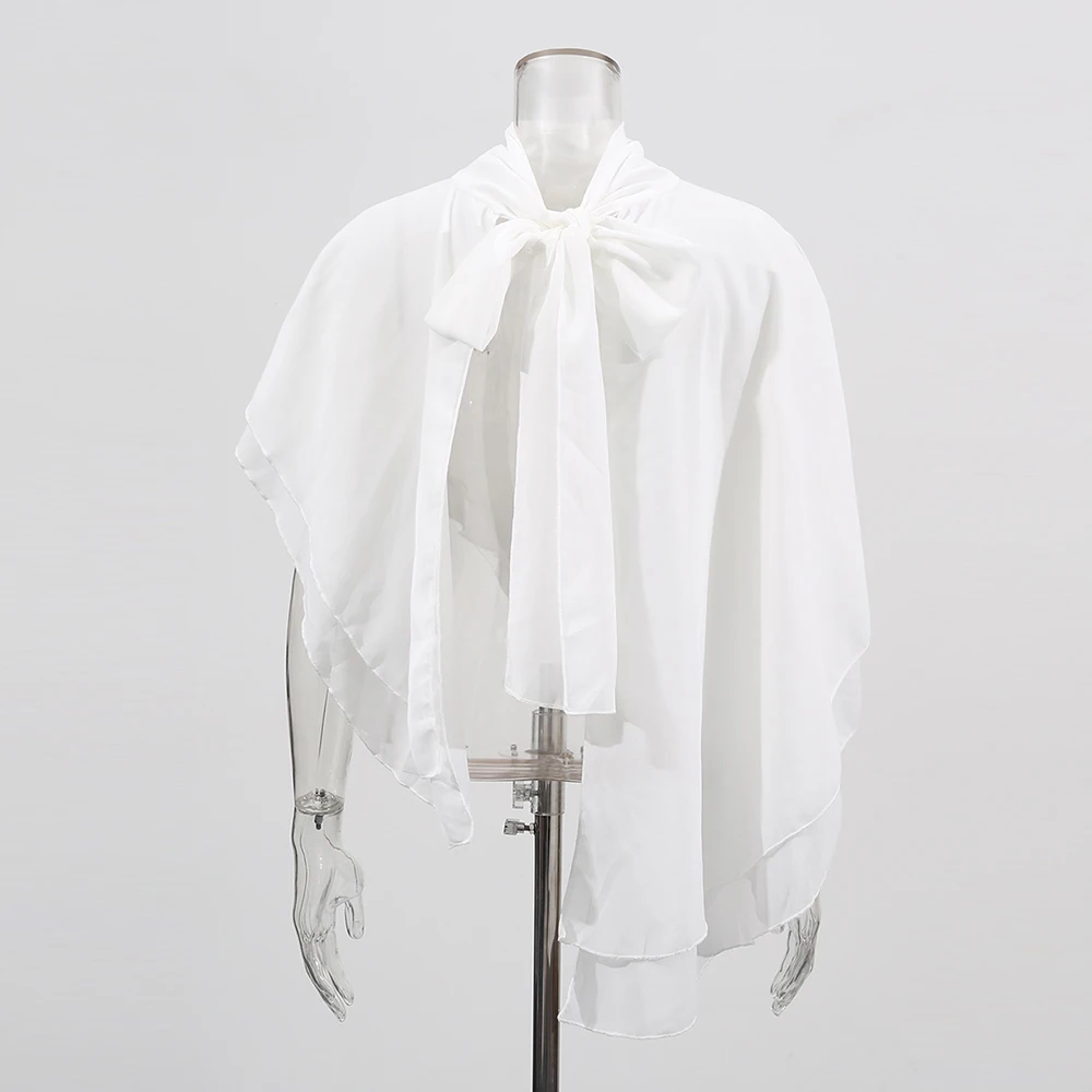 Twotwinstyle sólido emendado babados blusas casuais soltas para mulheres o pescoço sem mangas camisas minimalistas femininas