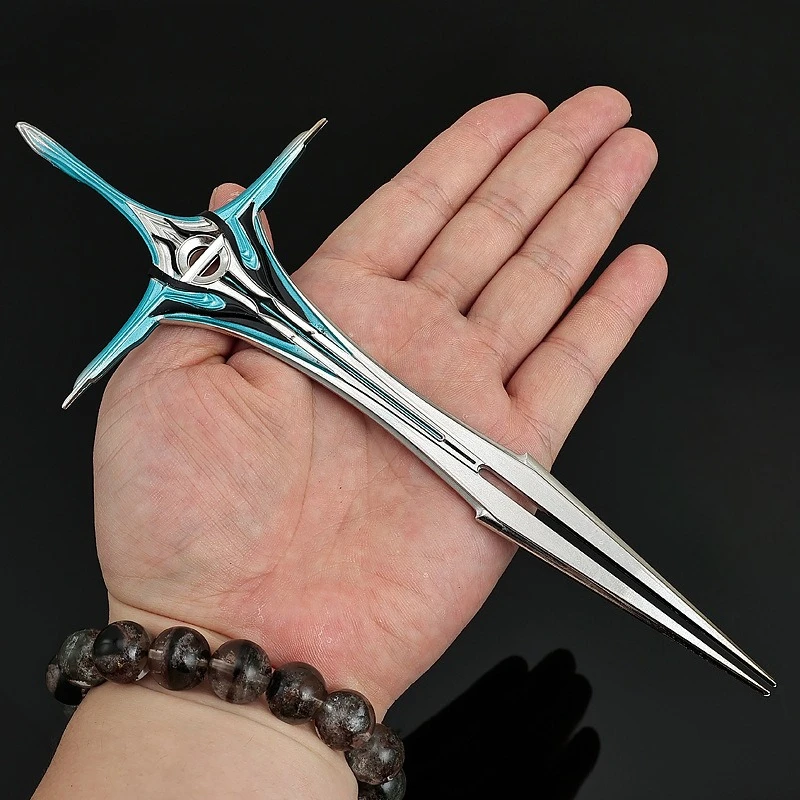 8.66in Fagocytische Ster Middeleeuws Zwaard Chinese Anime Perifere Afgeleide Soldaat Speelgoed Model Metal Craft Desktop Ornament Jongen Speelgoed