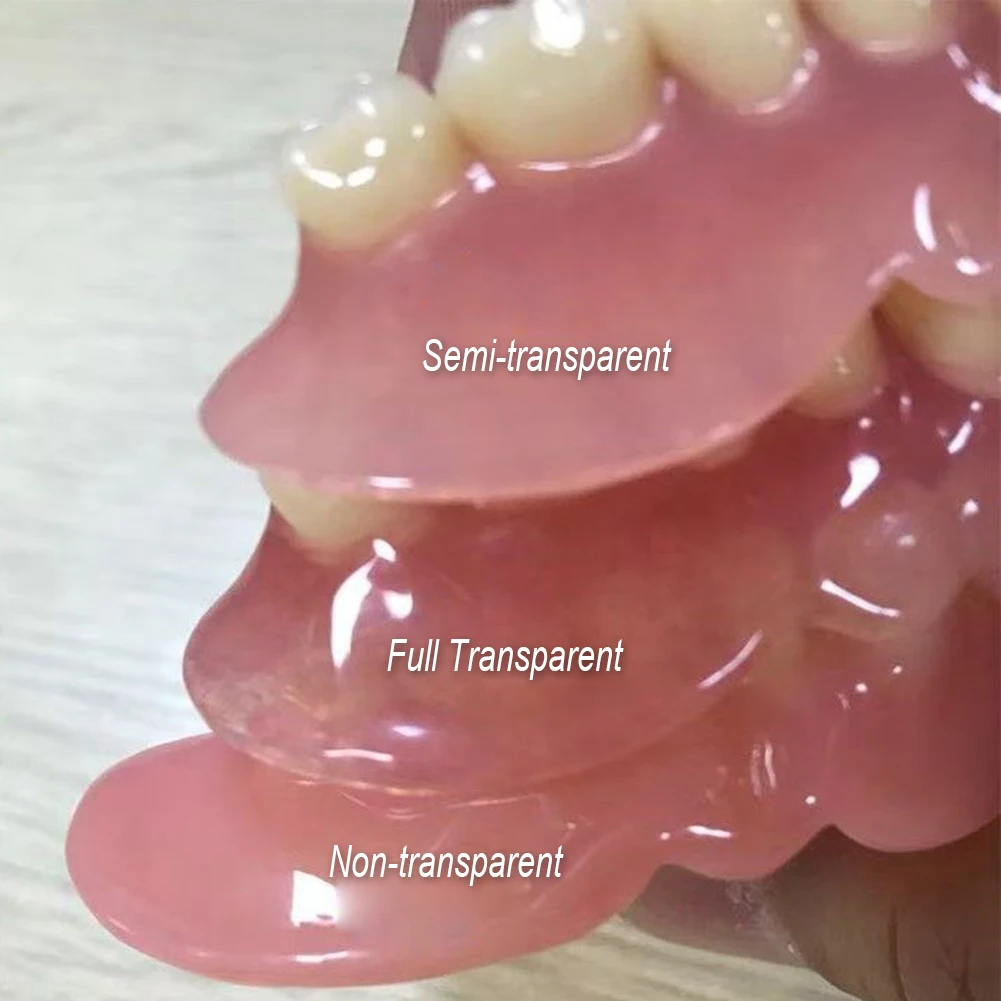 Original Vertex Dental Lab Acrylic Denture Base Materials Rapid Self Heat Curing 1000g Pink Transparent Injection Molding Powder