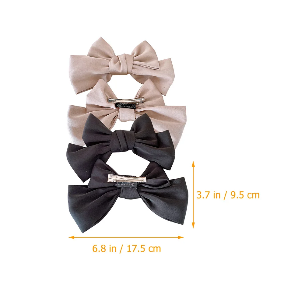 2Pairs القوس مقاطع الشعر Bowknot دبابيس الشعر إكسسوارات الشعر الأنيقة خفيفة الوزن دائم لحفلات الزفاف والعطلات يوميا