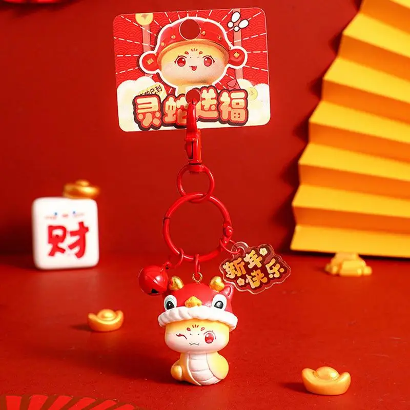 2025 Chinese Year Of The Snake New Year Keychain Auspicious Spiritual Snake Blessing Doll Pendant Home Window Decor Pendant