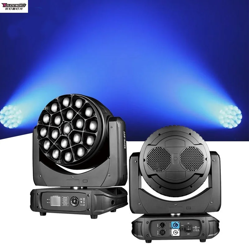 

6 шт. Super Beam mini Bee Eye 19x15 Вт RGBW сценические светодиодные зум-подсветки с подвижной головкой