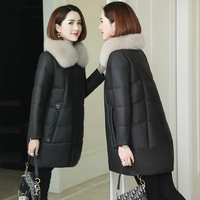 Autumn Winter Long Parka Coats Women Casual Thicken  Jacket  Snow Wear s Cotton Padded Warm Puffer  L200