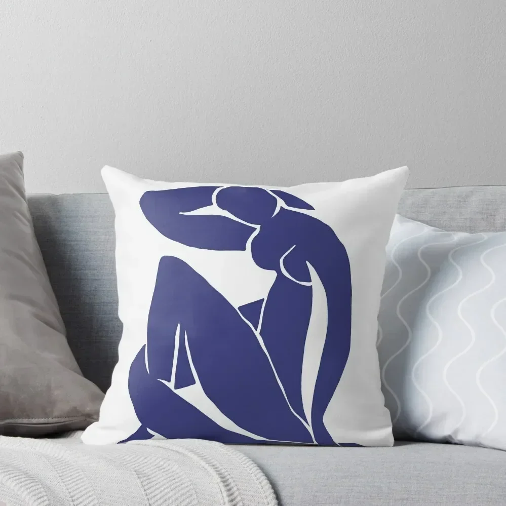 Matisse Cut Out Figure #2 Blue Throw Pillow Throw Pillow Pillow Decor Couch Cushions Pillowcase Cushion