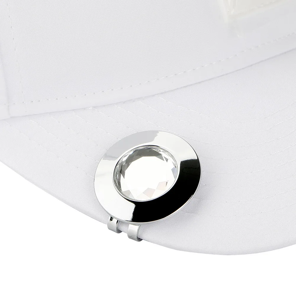 1pc Magnetic Golf Ball Marker with Hat Clip Zinc Alloy Rhinestone Embellishments Gift for A Hat Clip Gifts for Golfers Friend