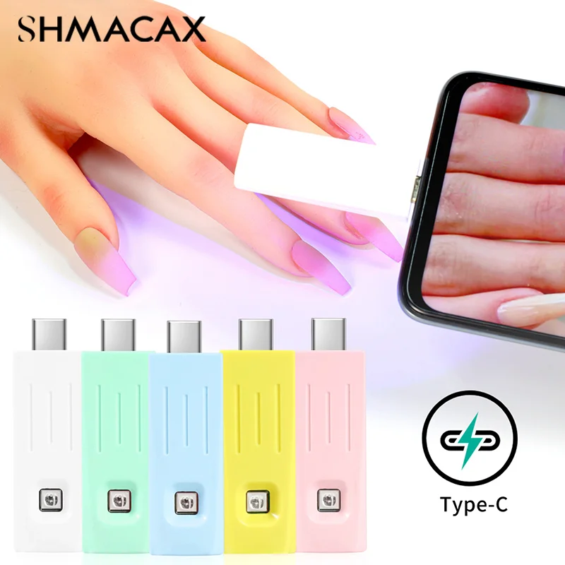 Mini Lampe à Ongles UV LED pour le Durcissement du Verhéritage Gel, Rechargeable par USB, Machine de Manucure à vaccage Rapide, Outils d'Art