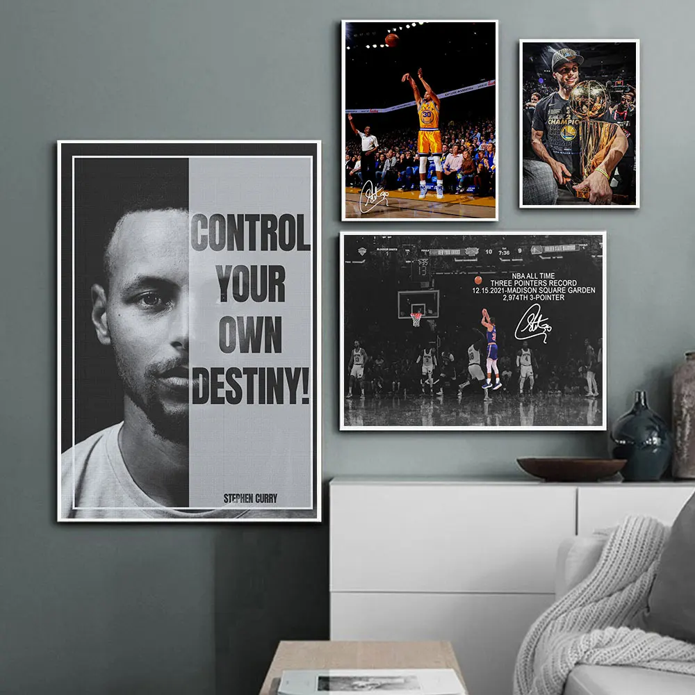 1PC Basketball Sport C-Curry Posters Canvas Prints Painting  Wall Art for Living Room Bedroom Decor