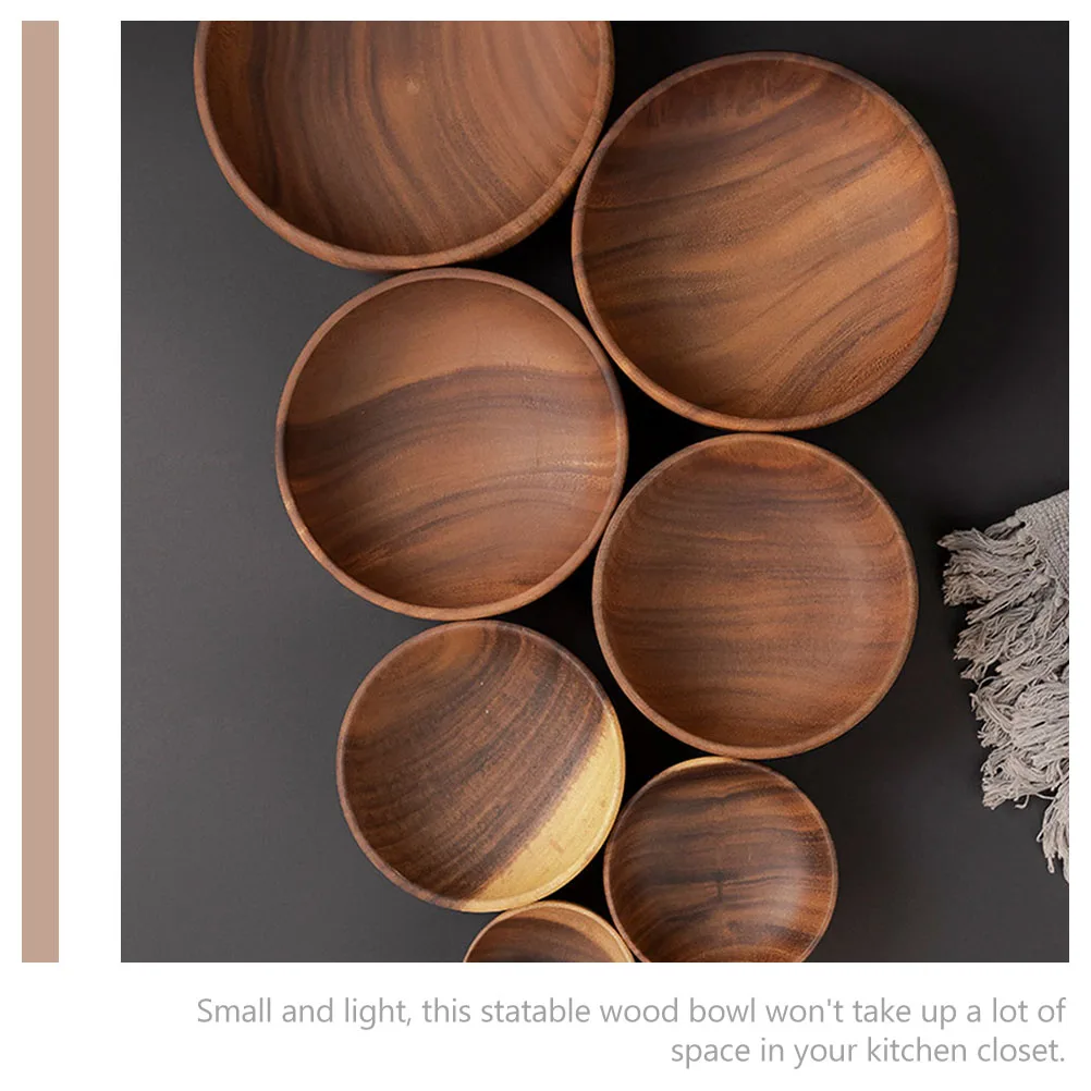 

Wood Bowl 10Cm Natural Wooden Rice Soup Salad Bowl For Porridge Wood Bowls Noodle Kitchen Dinnerware