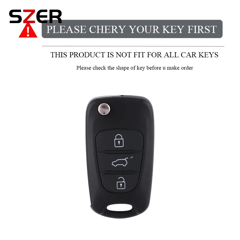 Leather Car Key Case Cover For KIA Sportage Rio 3 Soul Optima Ceed Pro K5 K2 Pride For Hyundai i20 i30 ix20 ix25 ix35 Elantra