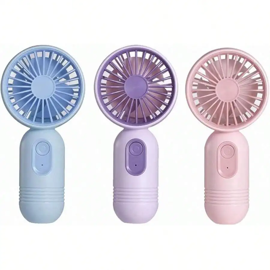 

Mini Portable Fan 1 Pack, Cute Handheld Battery Operated Lightweight Small Personal Fans With 3 Speeds And USB Rechargeable Eyelash Fan For Stylish Girl Kids Women Men Office Outdoor Travel Camping